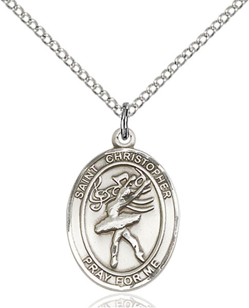 Sterling Silver St Christopher / Dance Pendant