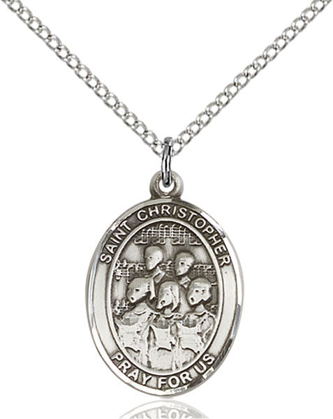 Sterling Silver St Christopher / Choir Pendant