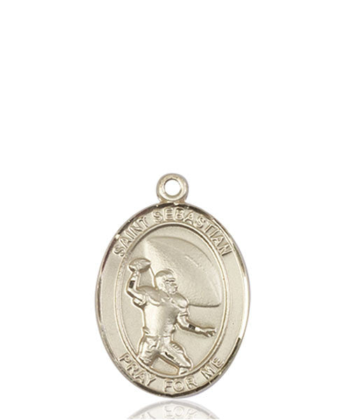 14kt Gold St. Sebastian / Football Medal