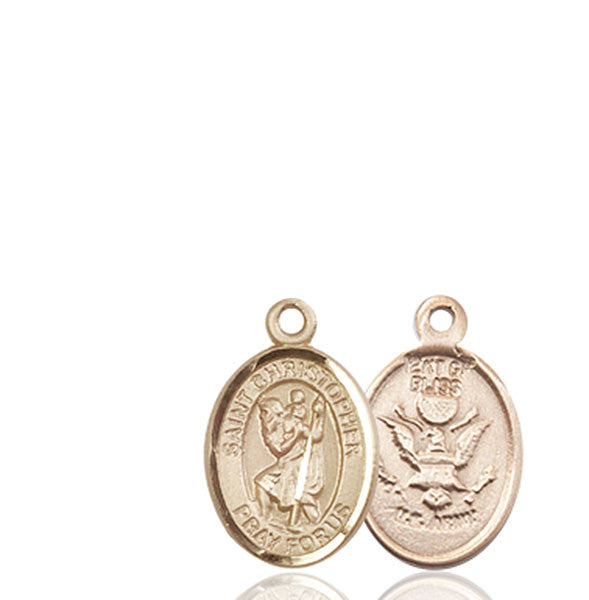 14kt Gold St. Christopher / Army Medal