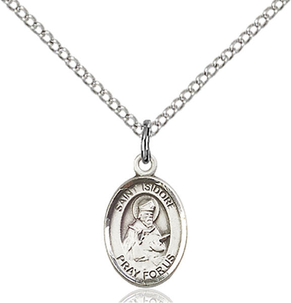 Sterling Silver St. Isidore of Seville Pendant