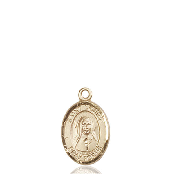 Medalla de Santa Luisa de Marillac en oro de 14kt