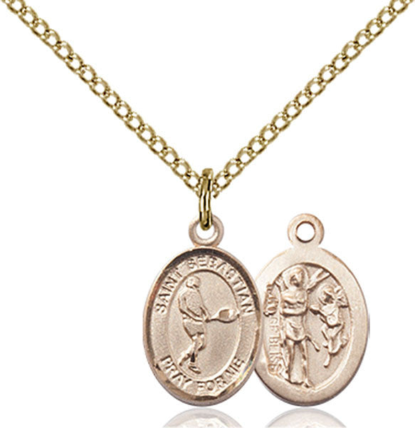 Gold Filled St. Sebastian/Tennis Pendant