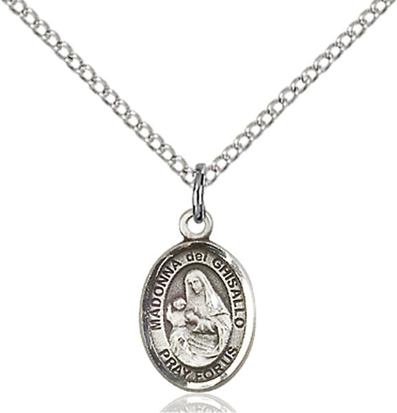 Sterling Silver St. Madonna Del Ghisallo Pendant