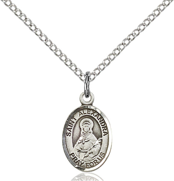 Sterling Silver St. Alexandra Pendant