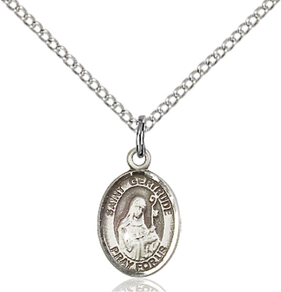 Sterling Silver St. Gertrude of Nivelles Pendant