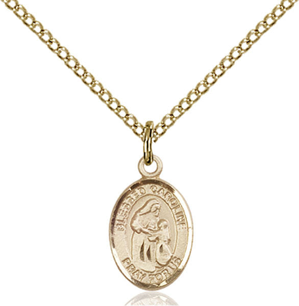 Gold Filled Blessed Caroline Gerhardinger Pendant