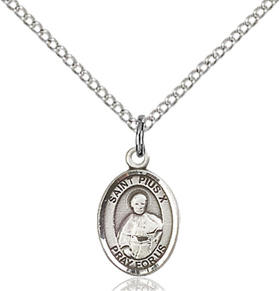 Sterling Silver St. Pius X Pendant