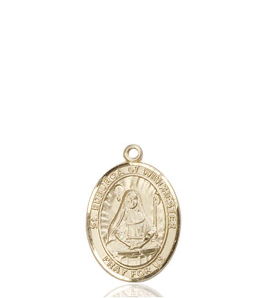 14kt Gold St. Edburga of Winchester Medal