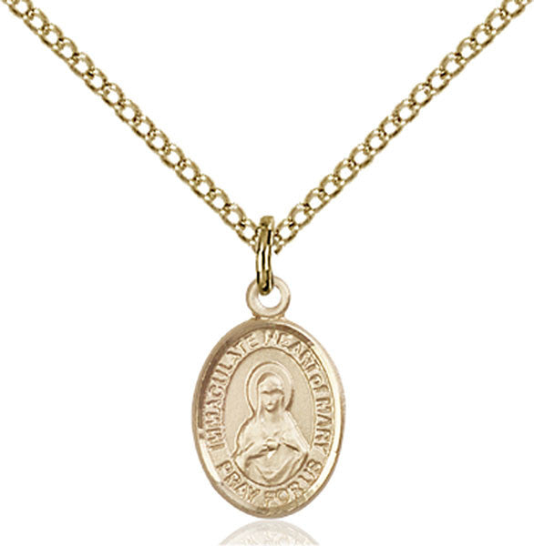 Gold Filled Immaculate Heart of Mary Pendant