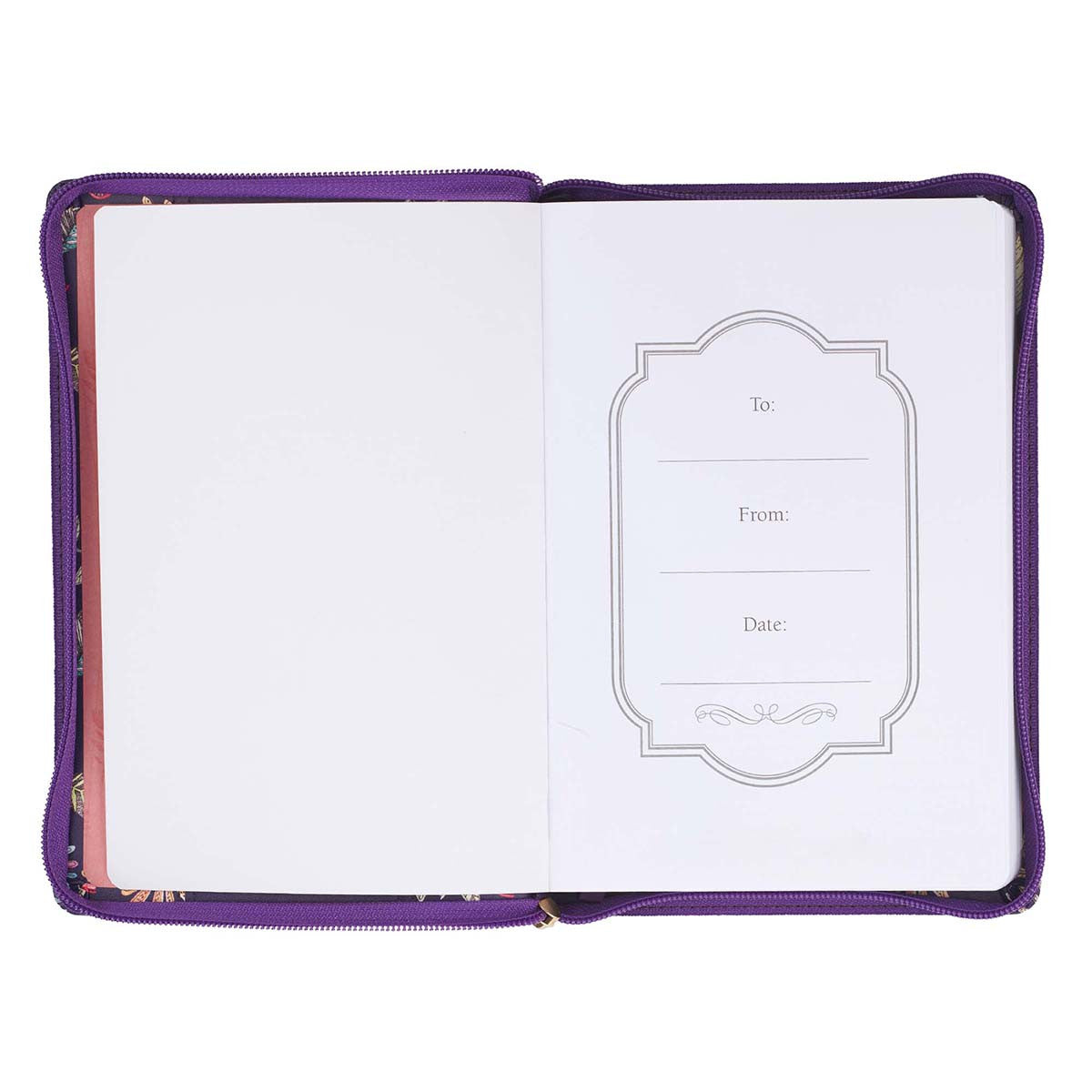 I Know the Plans Purple Faux Leather Classic Journal with Zipped Closure - Jeremiah 29:11