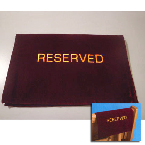 Velvet Reserved Sign